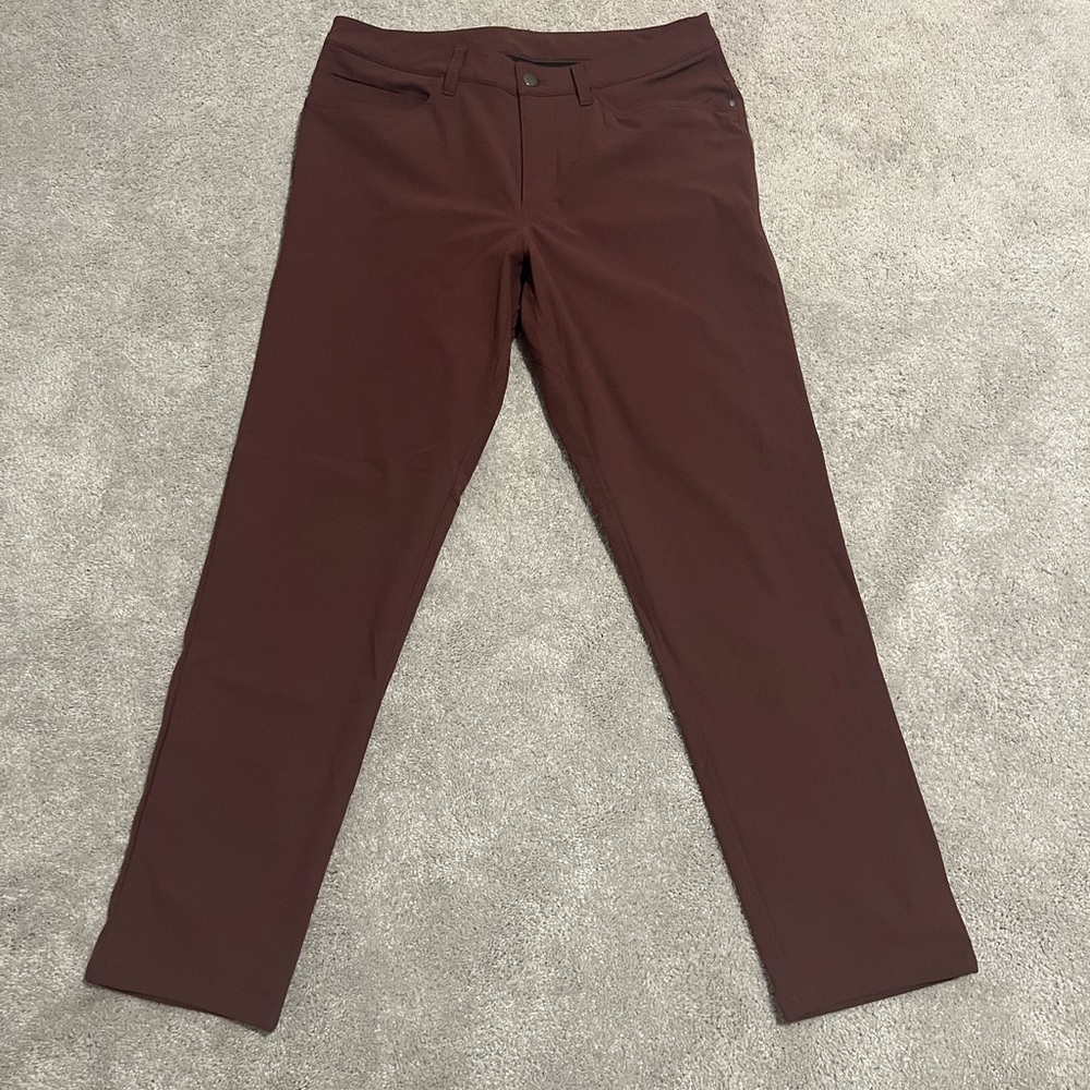 Lululemon ABC Pants 33x32. Classic fit. Maroon. Like new